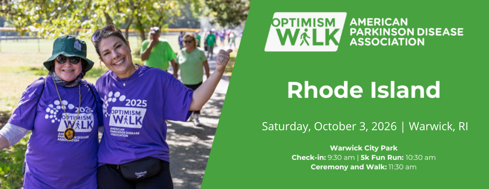 APDA 2026 Rhode Island Optimism Walk & 5k Fun Run for Parkinson's